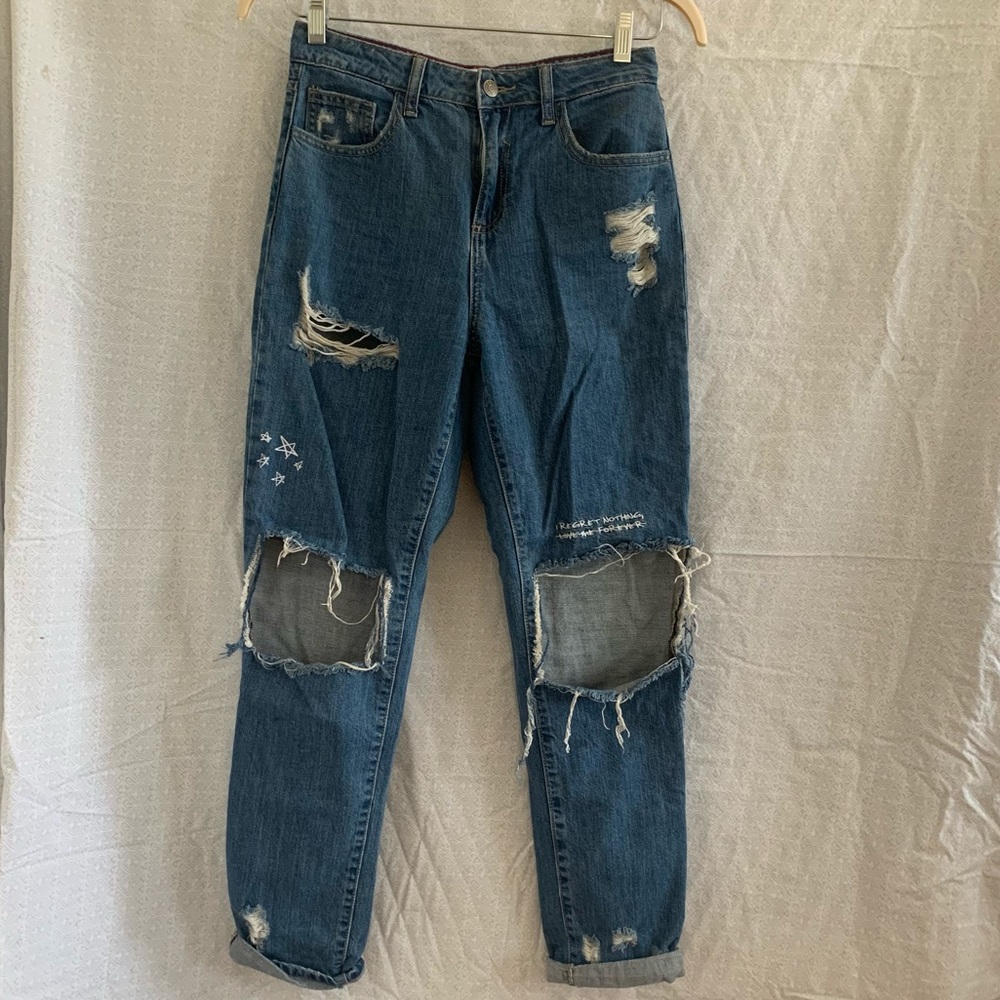 Cello Ripped Boyfriend Jeans